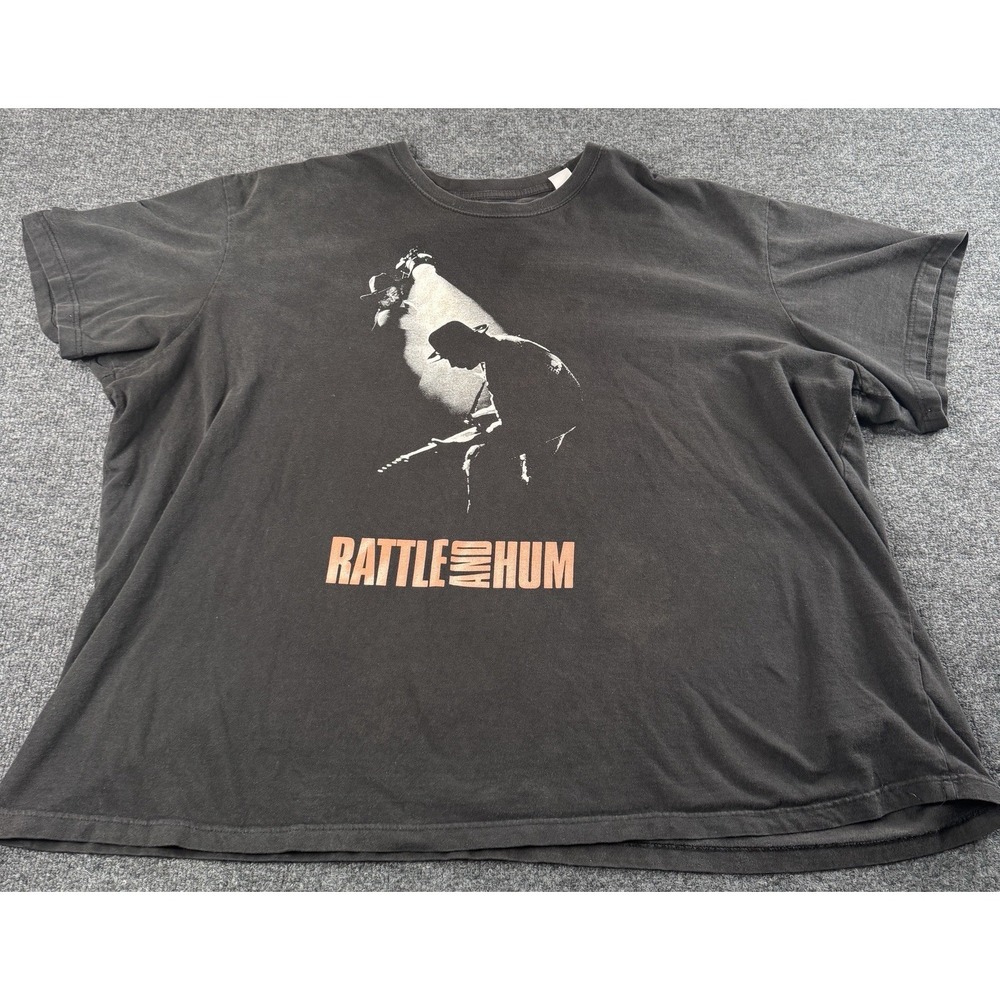 U2‎ Rattle And Hum Shirt Mens 5XL Black Band Tour Rock 1988 VTG